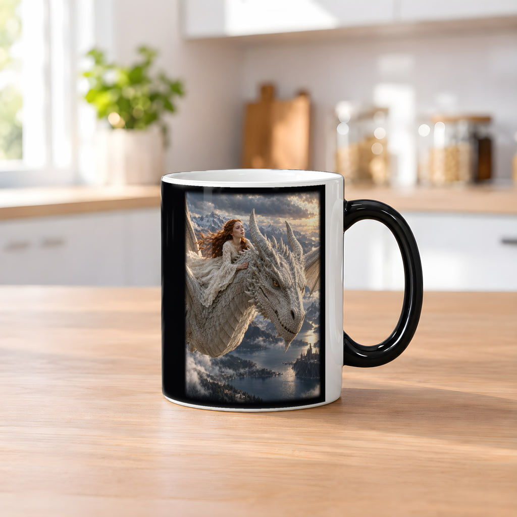 Sicher durch den Sturm – Drachen-Tasse, Black Edition, Küchenszene