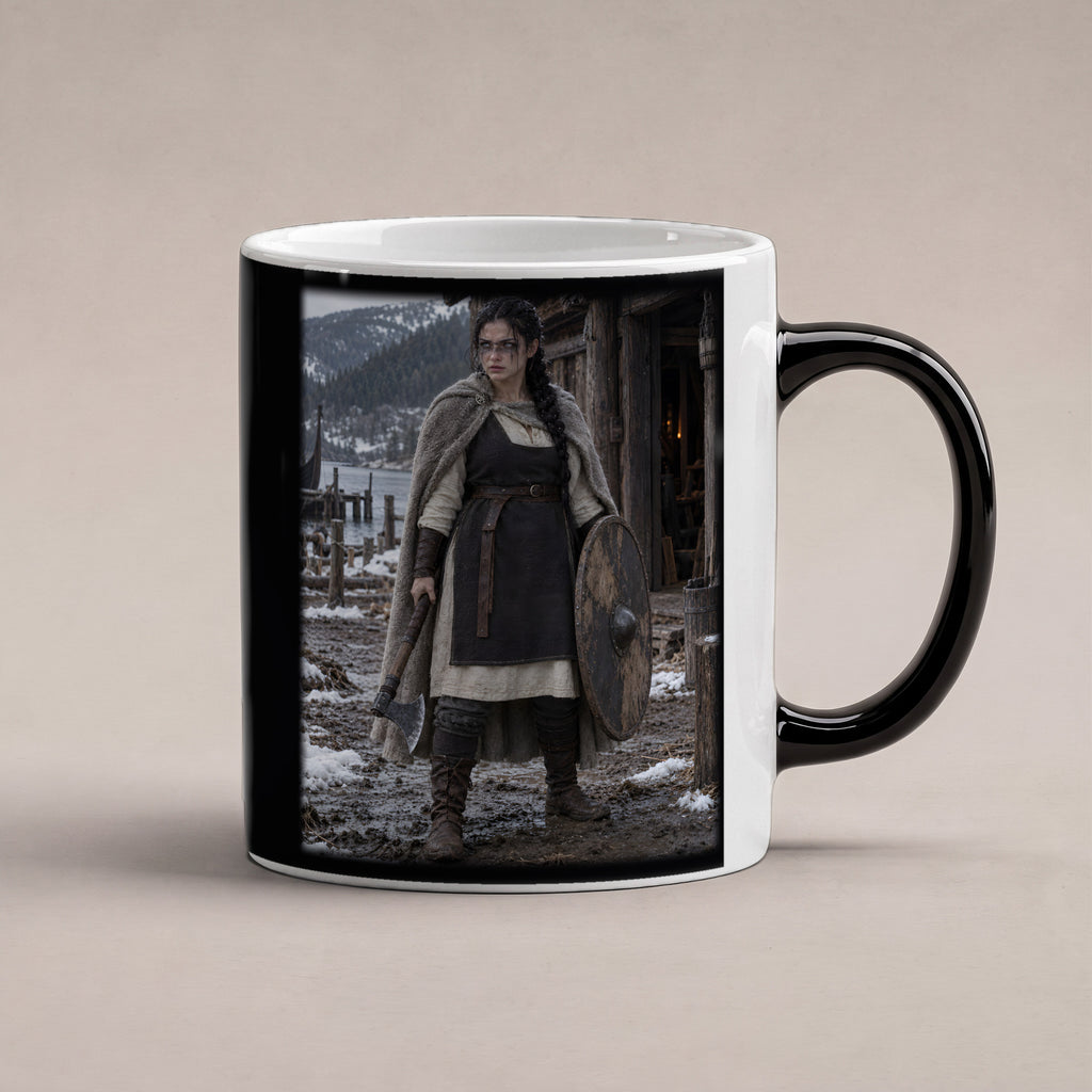 Entschluss der Schildmaid – Wikinger-Tasse, Black Edition, Studioansicht