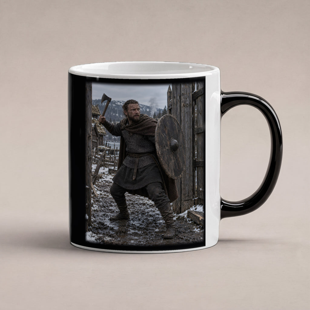 Verteidiger des Wikingertors – Wikinger-Tasse, Black Edition, Studioansicht
