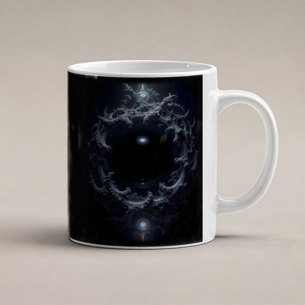 Das Auge der Leere – weiße Tasse, freigestellt
