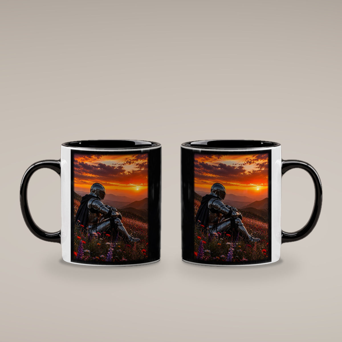Am Ende des Tages – Tasse innen schwarz, beide Seiten bedruckt