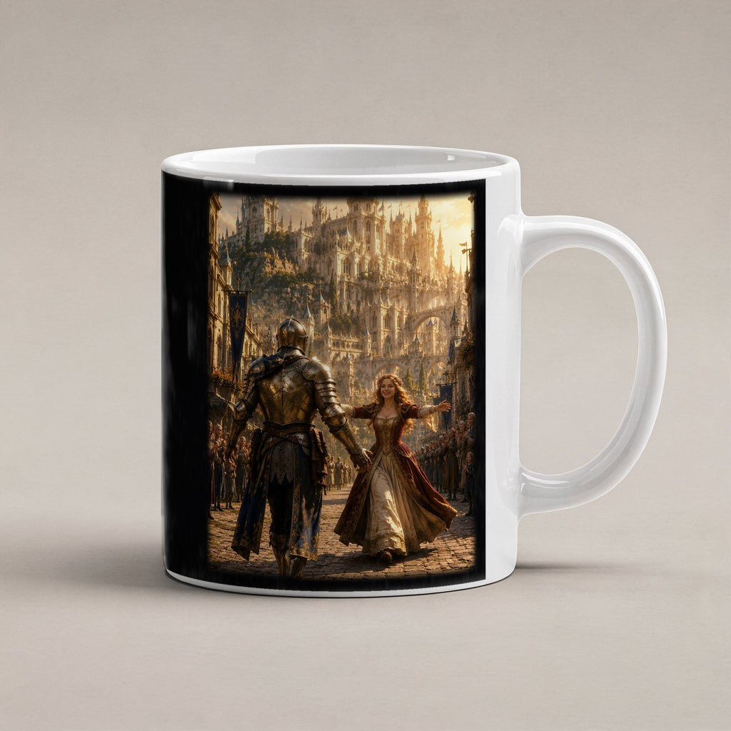 An ihrer Seite – weiße Tasse, freigestellt