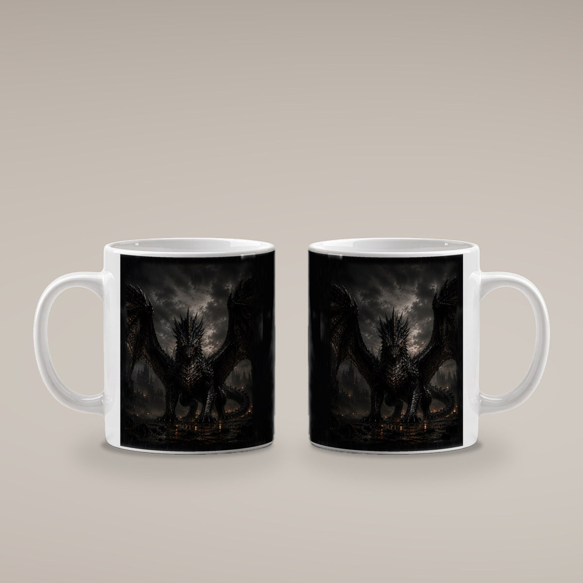 Der Aschekönig – weiße Tasse, beide Seiten bedruckt