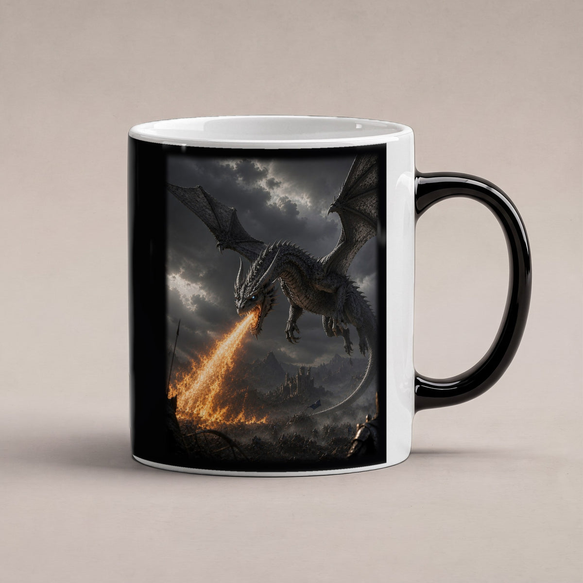 Der Aschesturm – Black Edition Zaubertasse mit Motiv (heiß), freigestellt