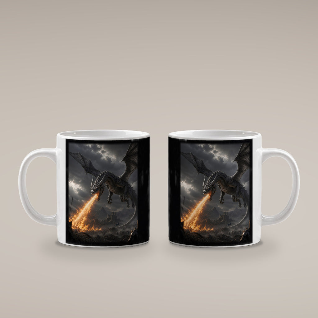 Der Aschesturm – weiße Tasse, beide Seiten bedruckt