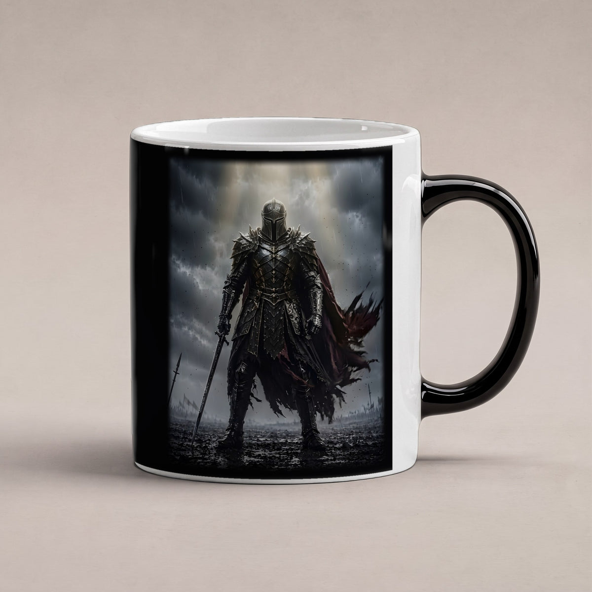 Der Auserwählte – Black Edition Zaubertasse mit Motiv (heiß), freigestellt