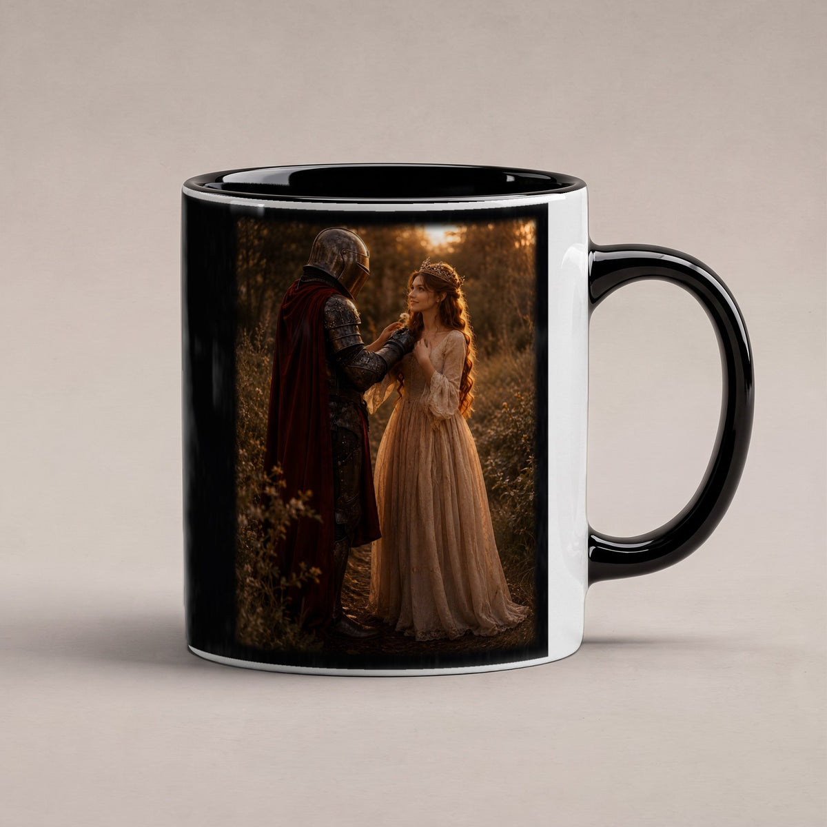 Eine Blume für dich – Tasse innen schwarz, freigestellt