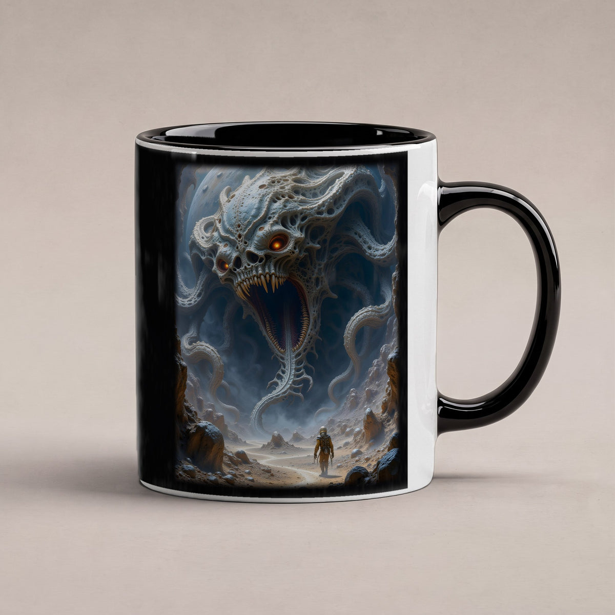 Der Behemoth – Tasse innen schwarz, freigestellt
