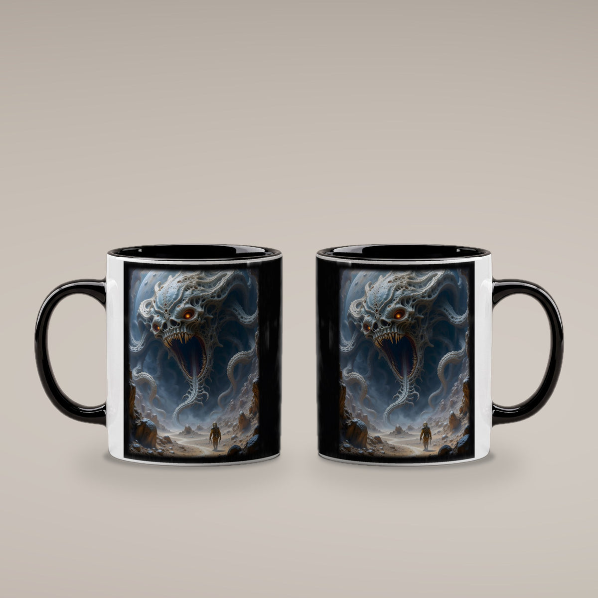 Der Behemoth – Tasse innen schwarz, beide Seiten bedruckt