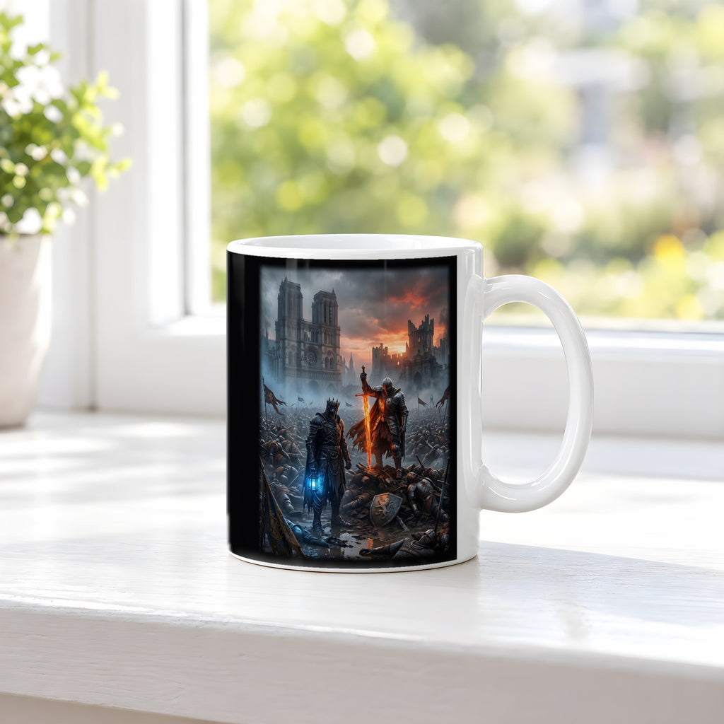 Die Letzten vor der Kathedrale – weiße Tasse, auf der Fensterbank