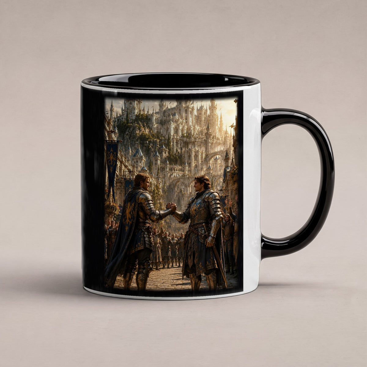Der Bruderschwur – Tasse innen schwarz, freigestellt