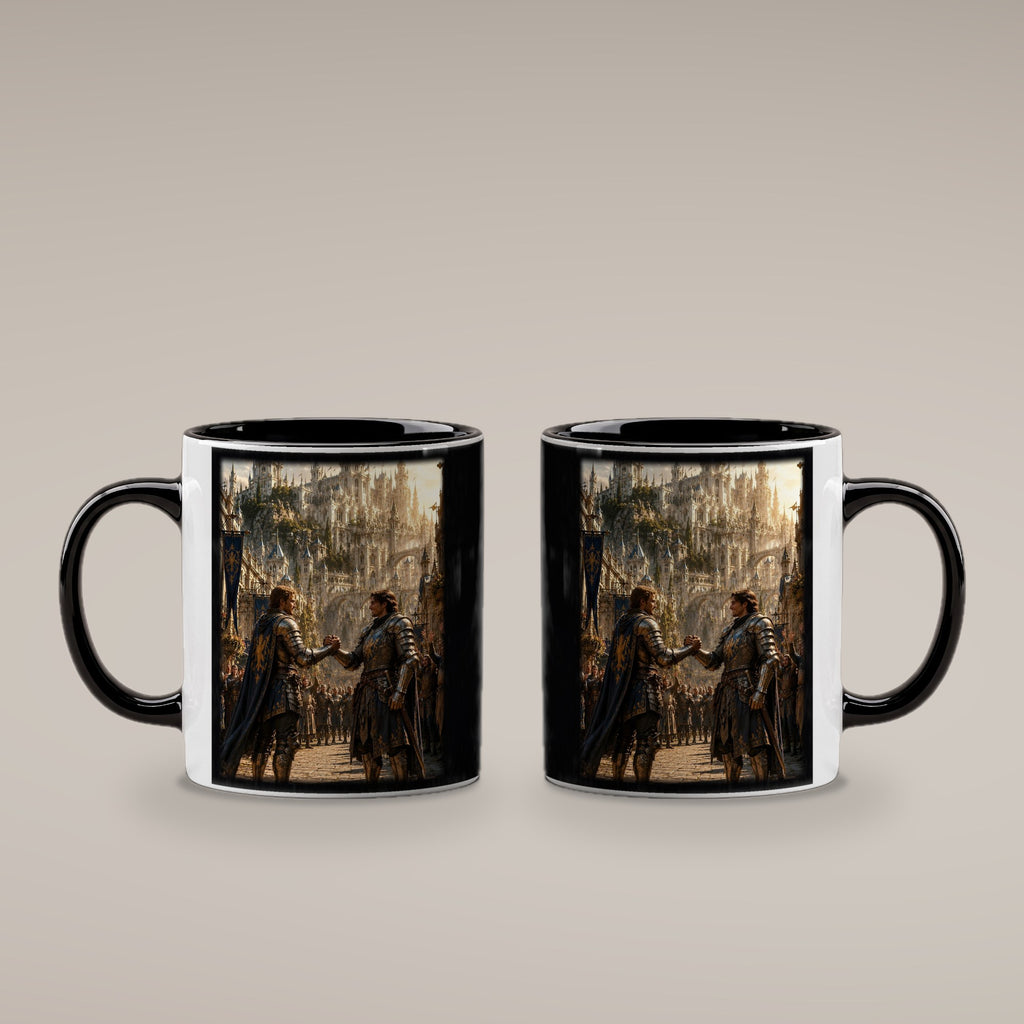 Der Bruderschwur – Tasse innen schwarz, beide Seiten bedruckt