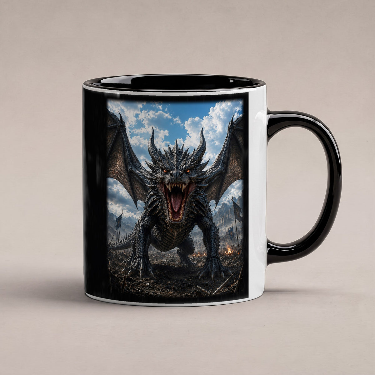 Der Blutzahn – Tasse innen schwarz, freigestellt