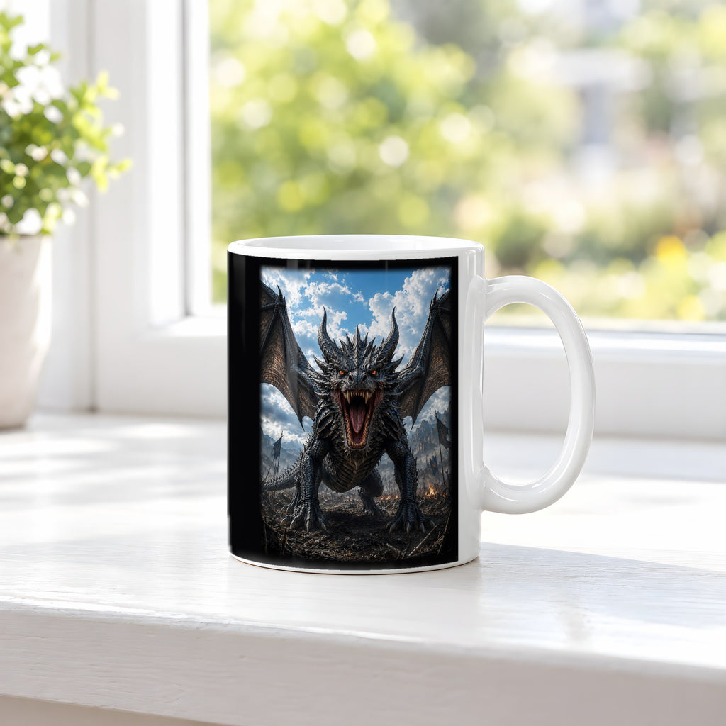 Der Blutzahn – weiße Tasse, auf der Fensterbank
