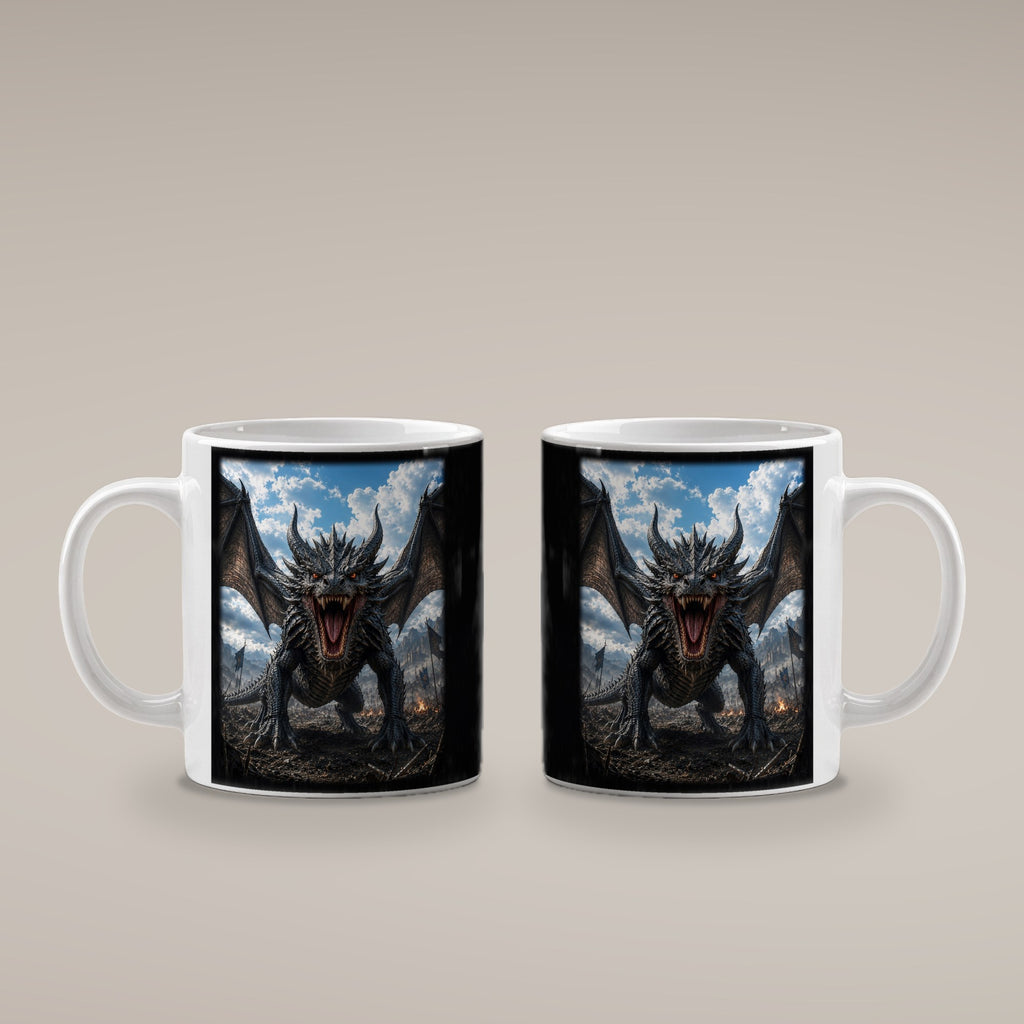 Der Blutzahn – weiße Tasse, beide Seiten bedruckt