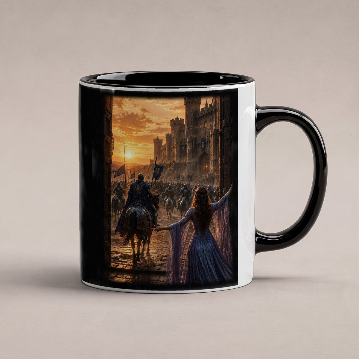 Der Abschied – Tasse innen schwarz, freigestellt