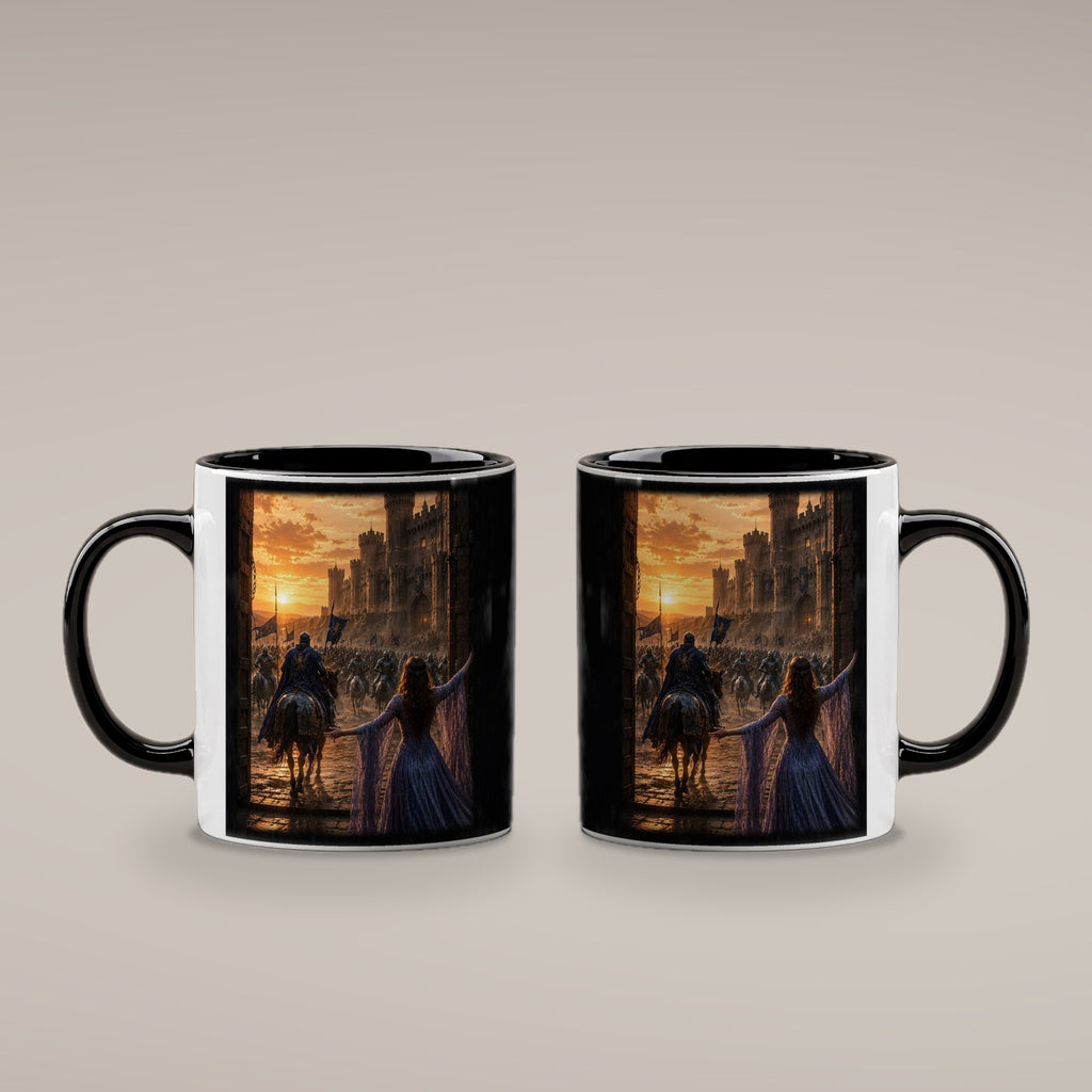 Der Abschied – Tasse innen schwarz, beide Seiten bedruckt