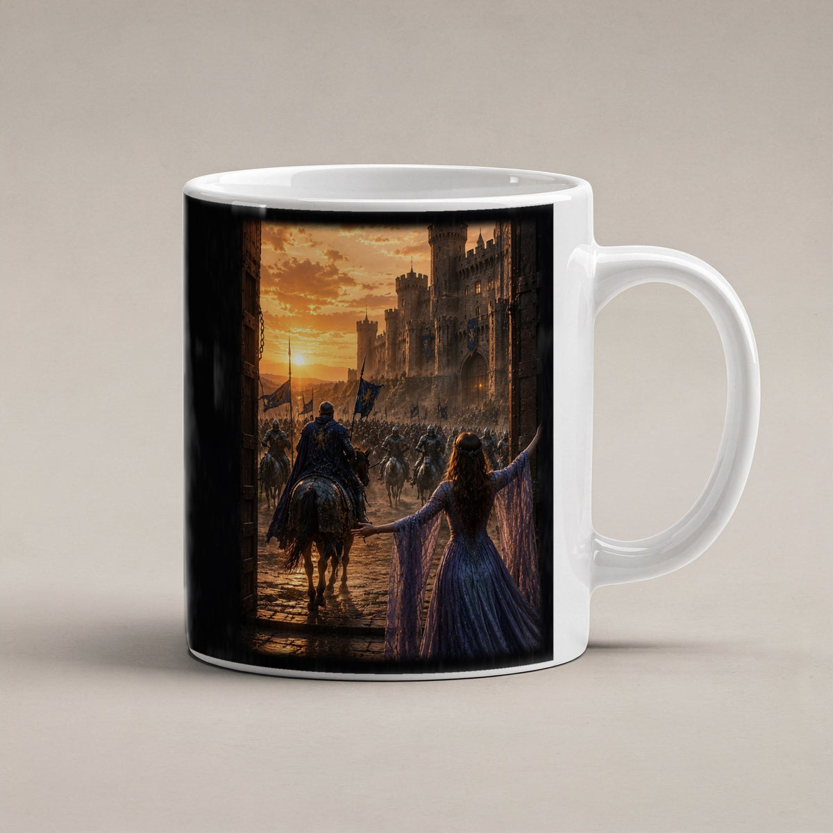Der Abschied – weiße Tasse, freigestellt