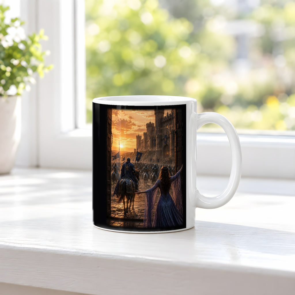 Der Abschied – weiße Tasse, auf der Fensterbank