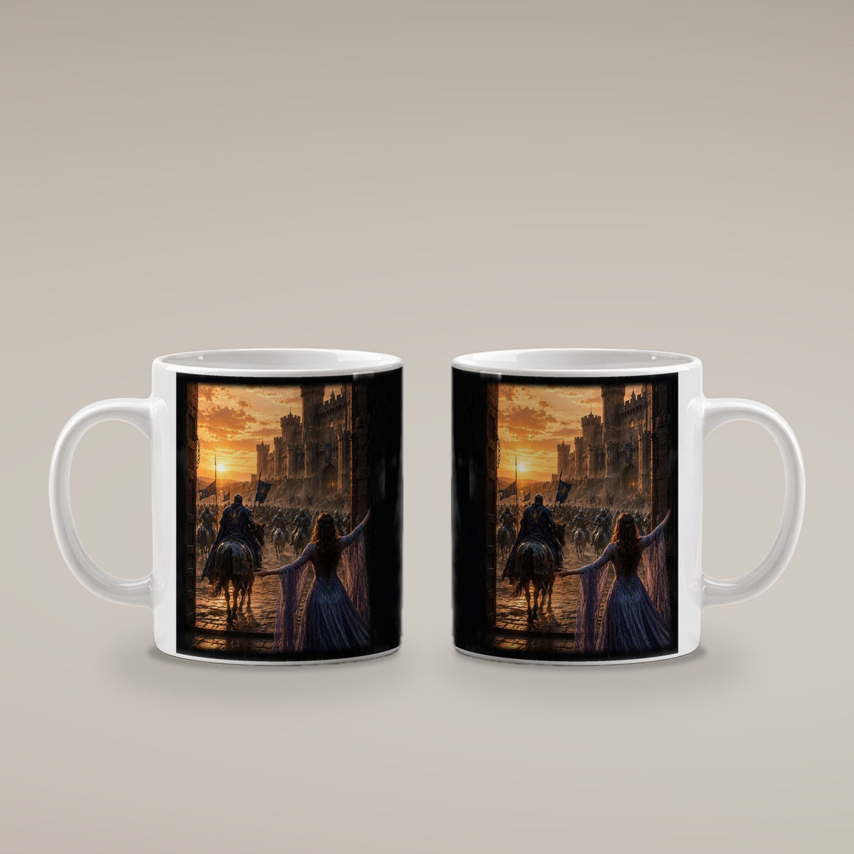 Der Abschied – weiße Tasse, beide Seiten bedruckt