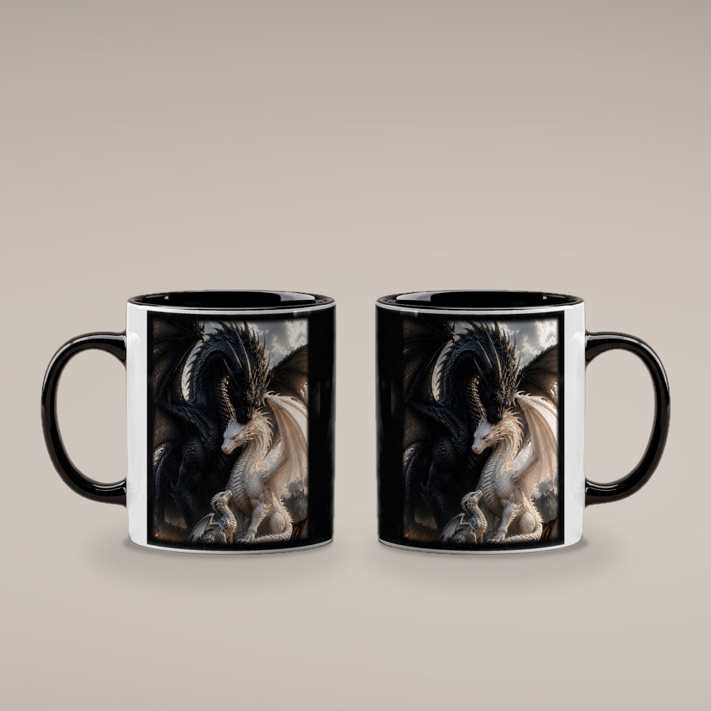 Die Drachenbrut – Tasse innen schwarz, beide Seiten bedruckt