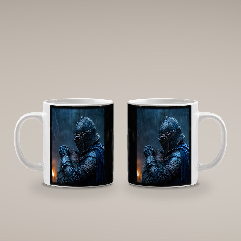 Der Beschützer – weiße Tasse, beide Seiten bedruckt