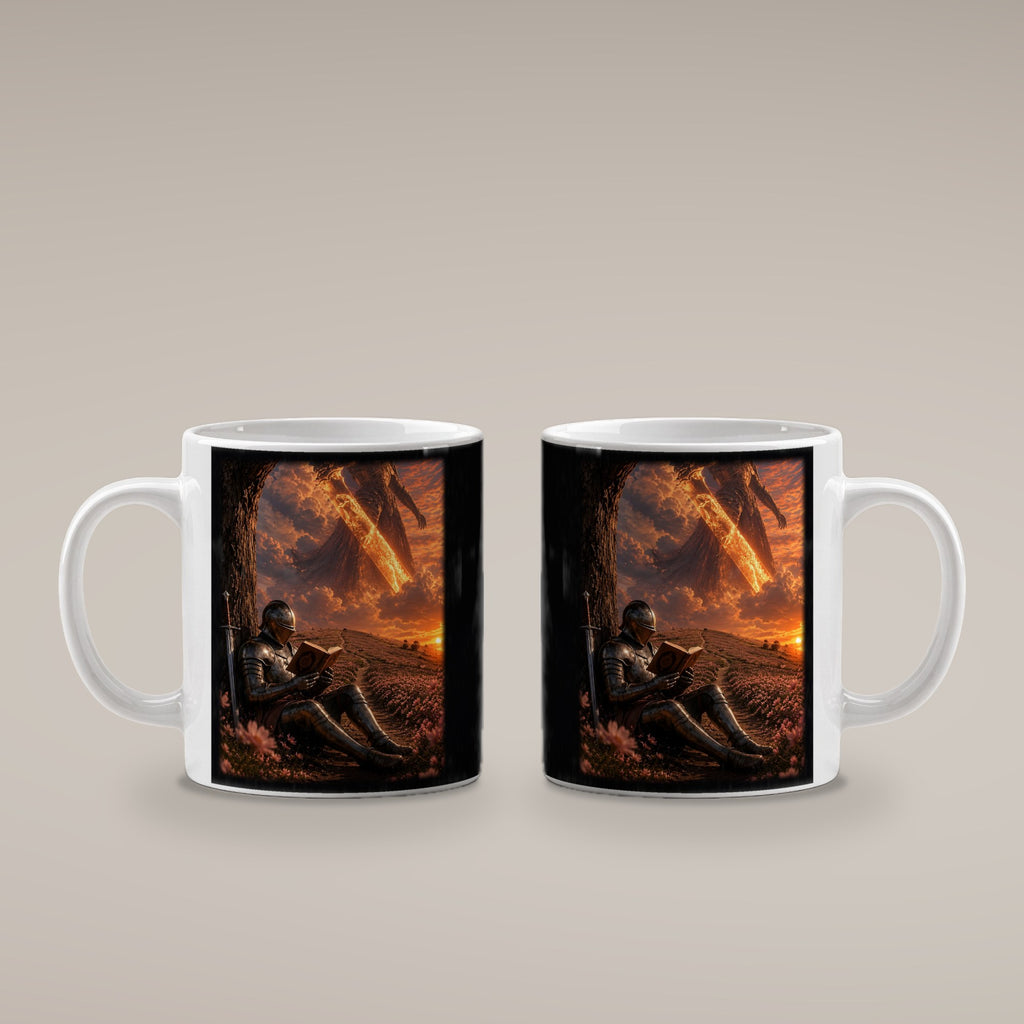 Die Feuerlegende – weiße Tasse, beide Seiten bedruckt