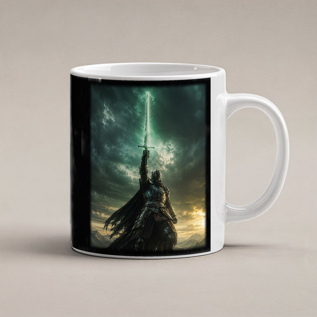 Die Geisterklinge – weiße Tasse, freigestellt