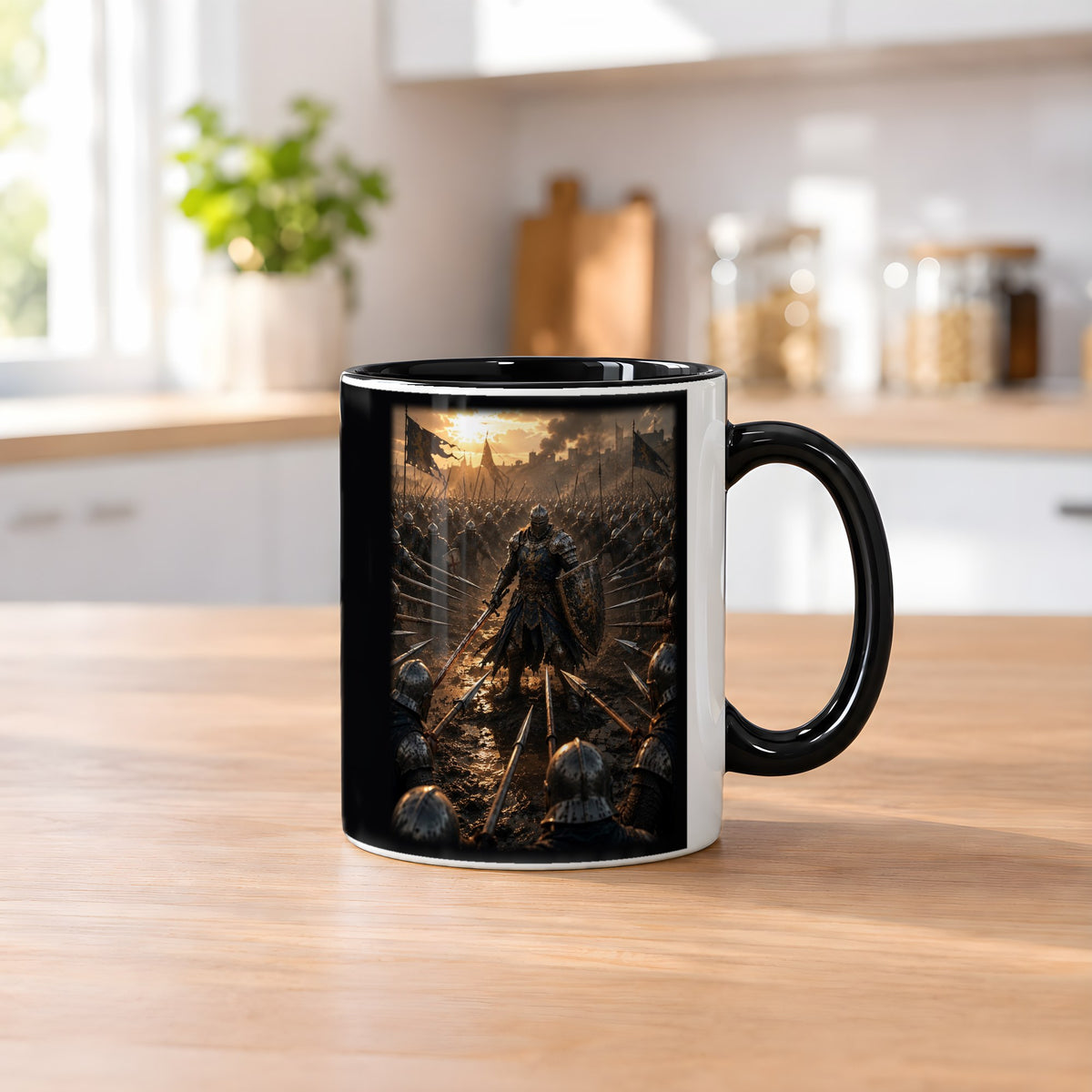 Der letzte Wall – Tasse innen schwarz, auf dem Küchentresen