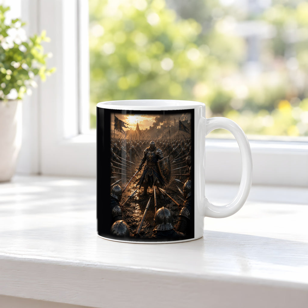 Der letzte Wall – weiße Tasse, auf der Fensterbank