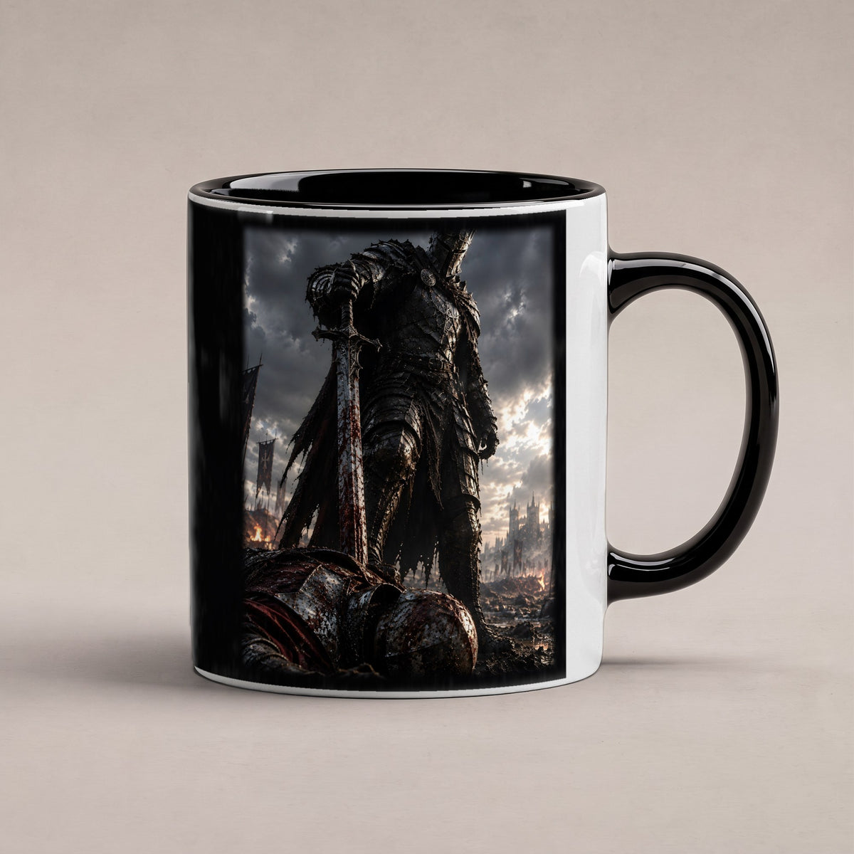 Der Sieger – Tasse innen schwarz, freigestellt