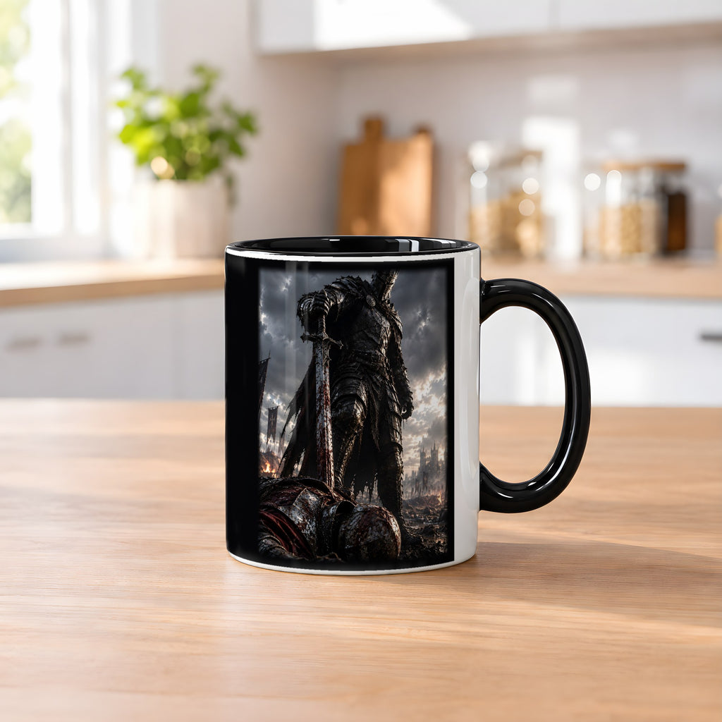 Der Sieger – Tasse innen schwarz, auf dem Küchentresen