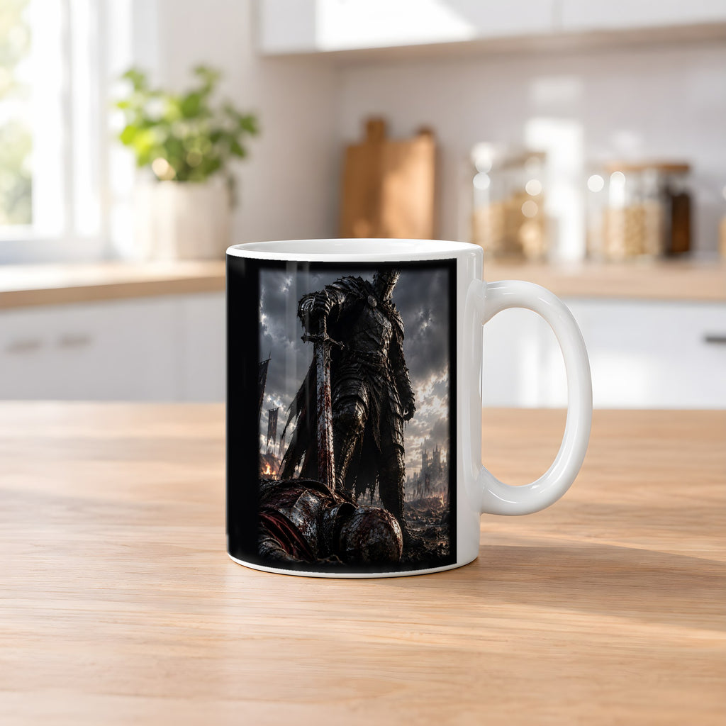 Der Sieger – weiße Tasse, auf dem Küchentresen