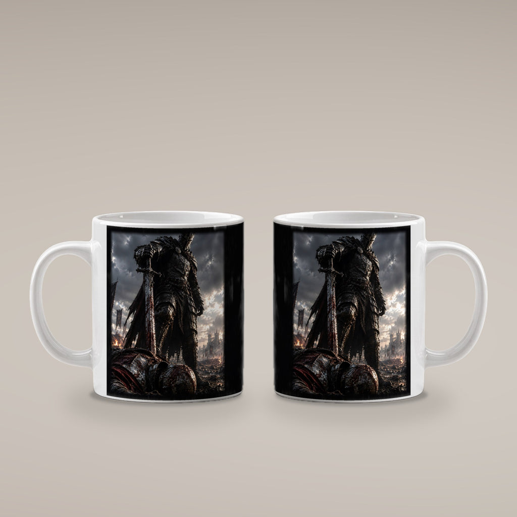 Der Sieger – weiße Tasse, beide Seiten bedruckt
