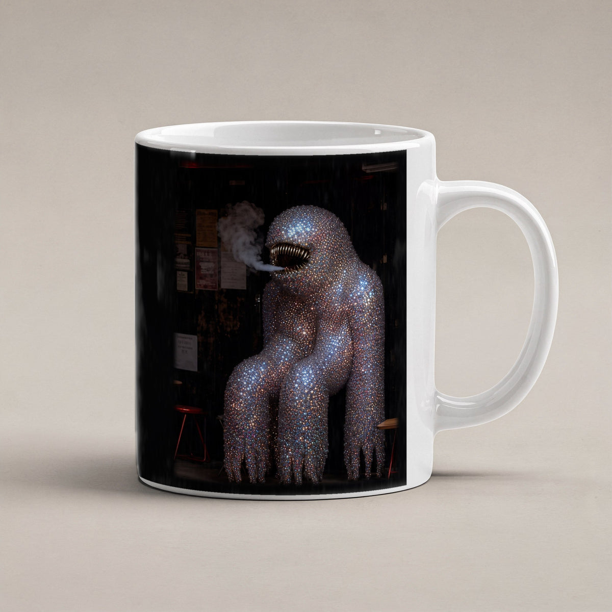 Der Diamant-Silberrücken – weiße Tasse, freigestellt