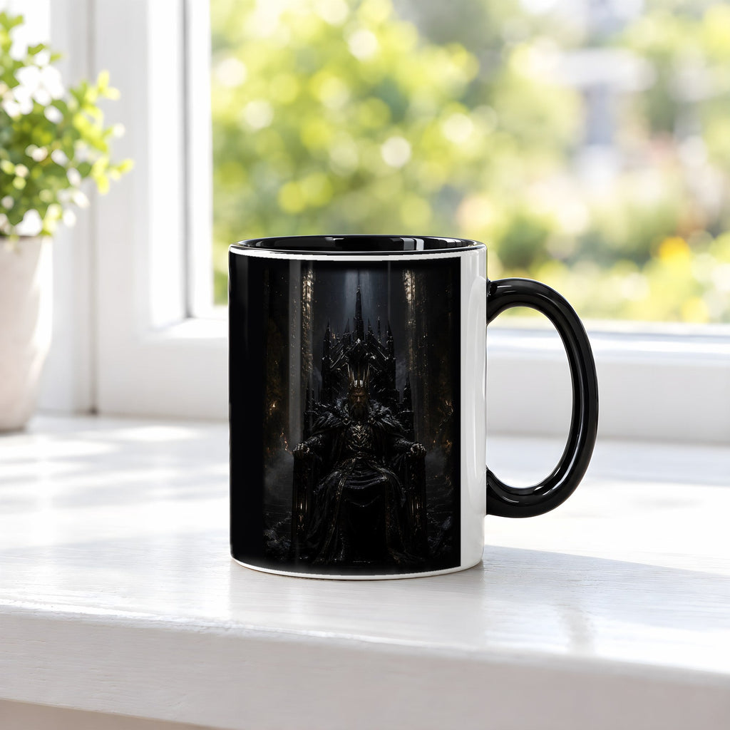 Der Dunkle Thron – Tasse innen schwarz, auf der Fensterbank