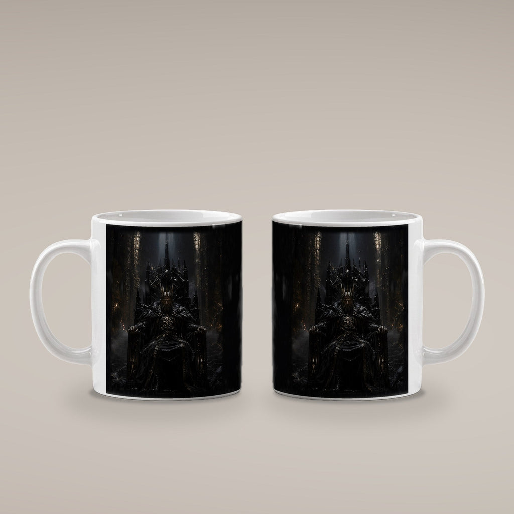 Der Dunkle Thron – weiße Tasse, beide Seiten bedruckt