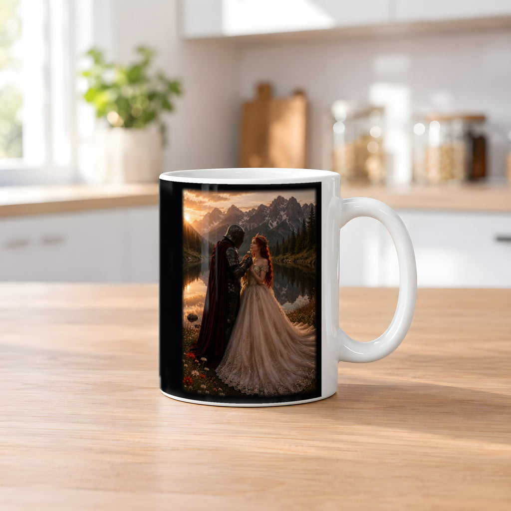 Das Versprechen – weiße Tasse, auf dem Küchentresen