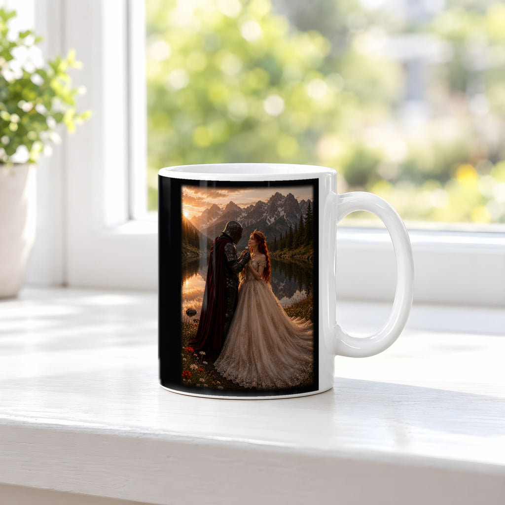 Das Versprechen – weiße Tasse, auf der Fensterbank
