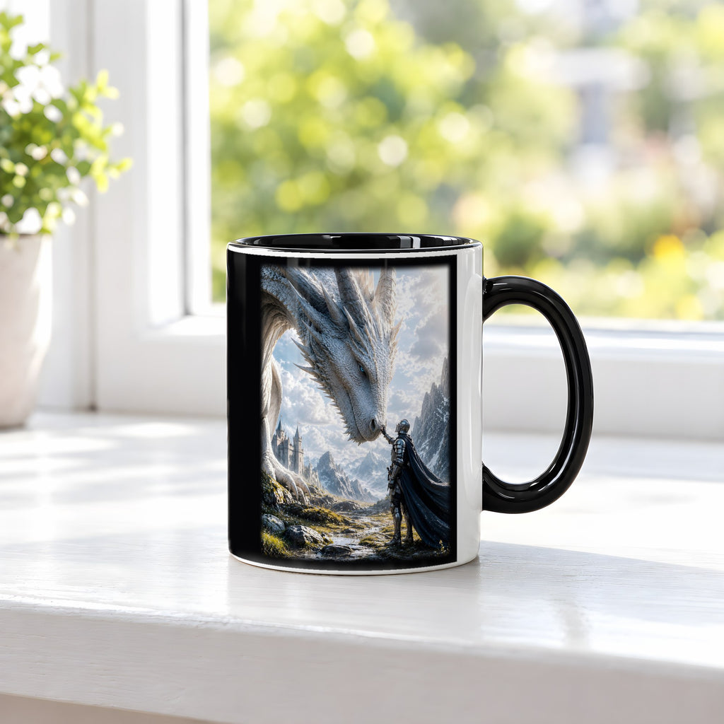 Das Vertrauen – Tasse innen schwarz, auf der Fensterbank