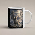 Der Elfenbeindrache – weiße Tasse, freigestellt