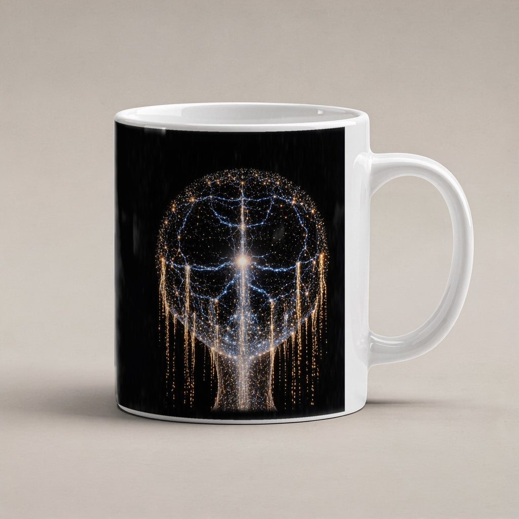 Erwachen des Geistes – weiße Tasse, freigestellt