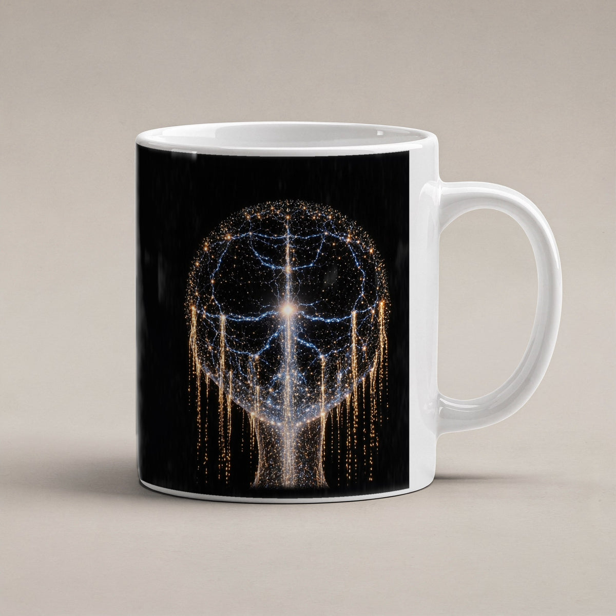 Erwachen des Geistes – weiße Tasse, freigestellt