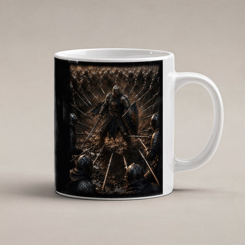Einer gegen alle – weiße Tasse, freigestellt