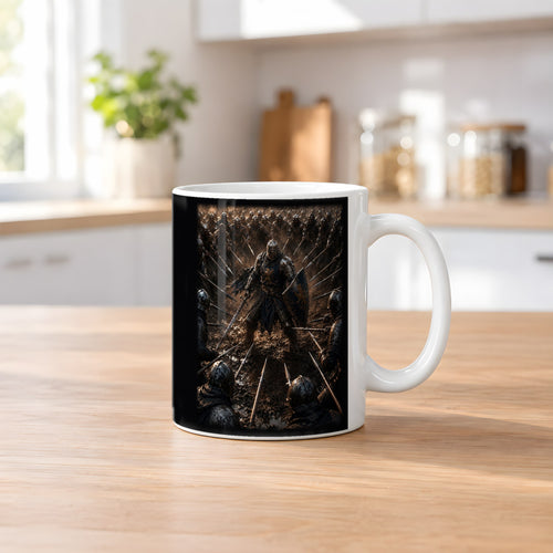 Einer gegen alle – weiße Tasse, auf dem Küchentresen