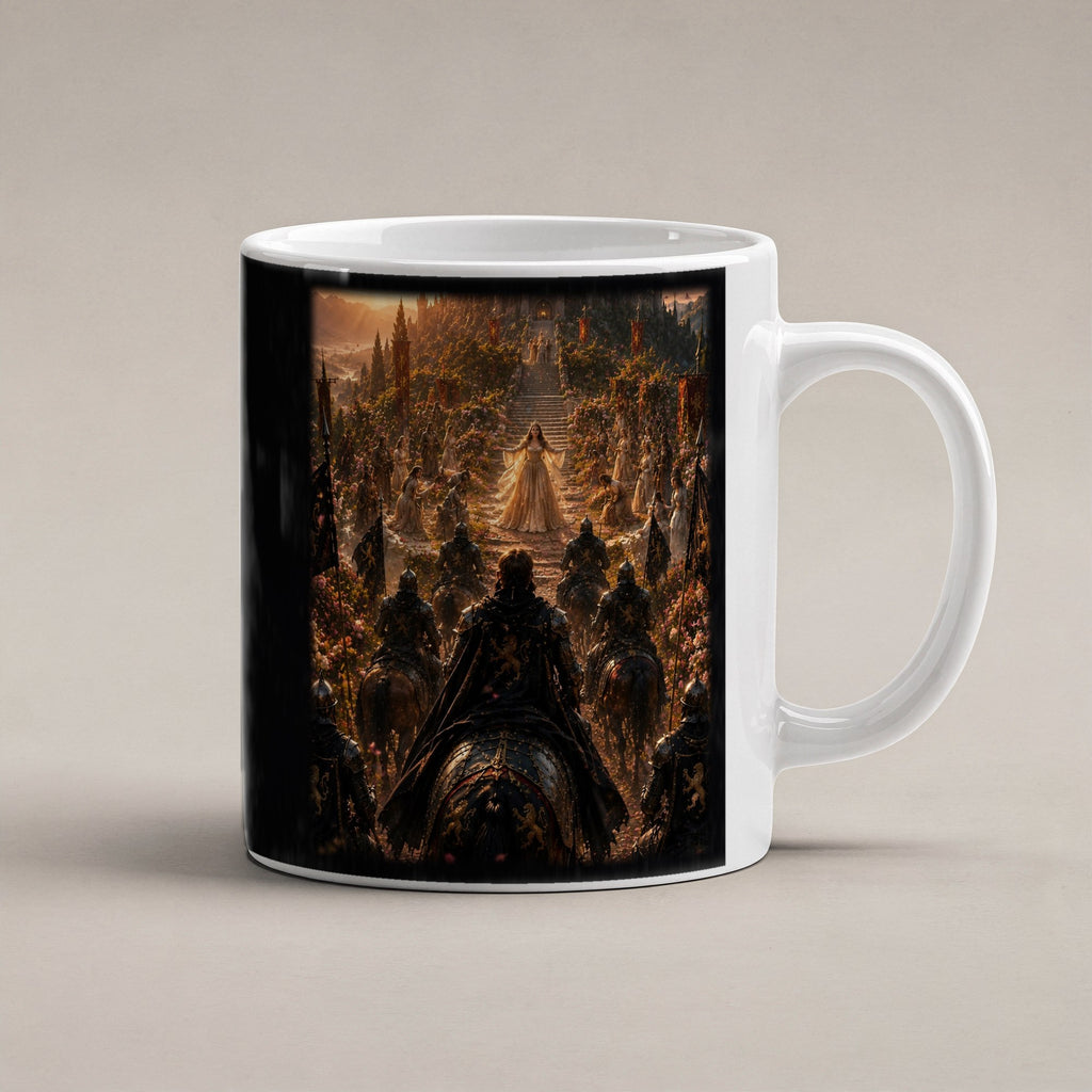 Der Empfang – weiße Tasse, freigestellt