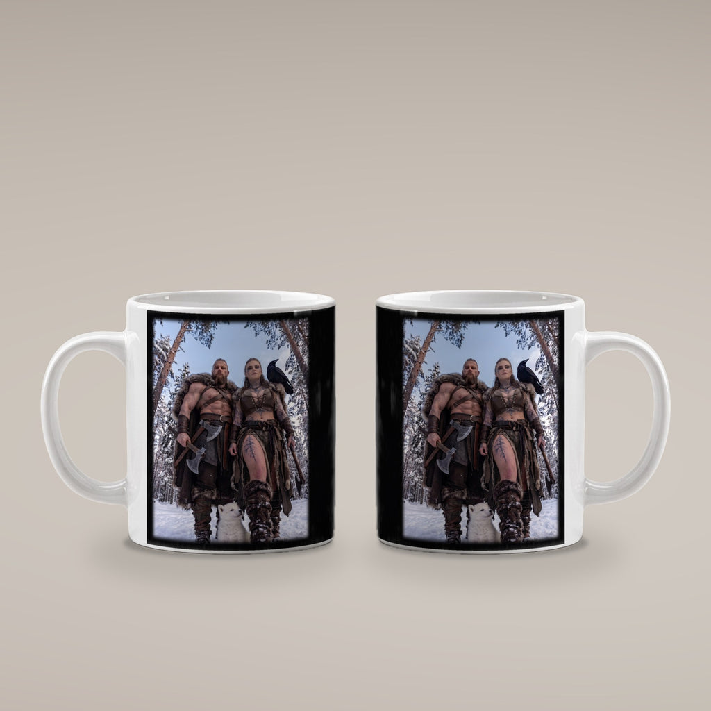 Der erste Winter – weiße Tasse, beide Seiten bedruckt