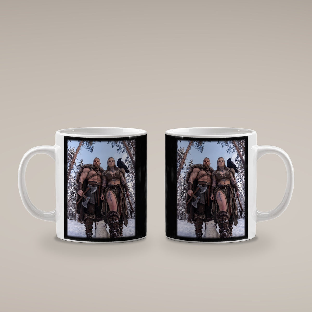 Der erste Winter – weiße Tasse, beide Seiten bedruckt