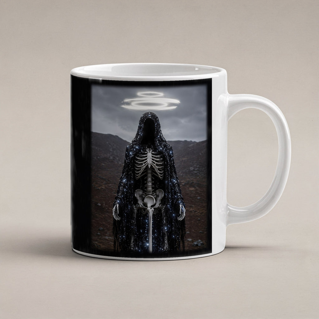 Der Ewige Pilger – weiße Tasse, freigestellt