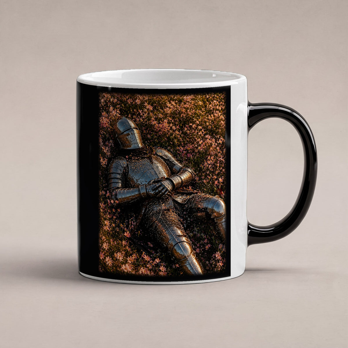 Ewige Ruhe – Black Edition Zaubertasse mit Motiv (heiß), freigestellt